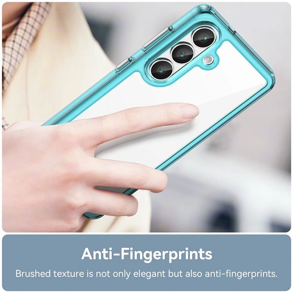 For Samsung Galaxy S26 Case TPU + Acrylic Protective Clear Phone Cover - Transparent Blue - 5