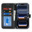 For iPhone 18 Pro Max / 17 Pro Max Case Textured Leather Wallet Phone Cover with Strap - Black - 2