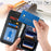 For iPhone 18 Pro Max / 17 Pro Max Case Textured Leather Wallet Phone Cover with Strap - Black - 6