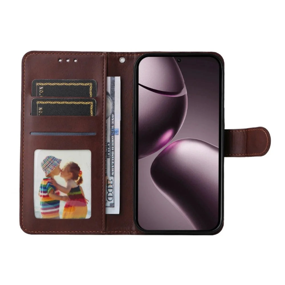 ENKAY HAT PRINCE For Xiaomi 15T Wallet Case Calf Texture Leather Phone Stand Cover with Strap and 0.18mm Screen Film (Support Ultrasonic Fingerprint Unlock) - Pink - 3