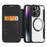 For iPhone 14 Pro Leather Case DUX DUCIS Skin X Pro Series Flip Cover Compatible with MagSafe - Black - 2