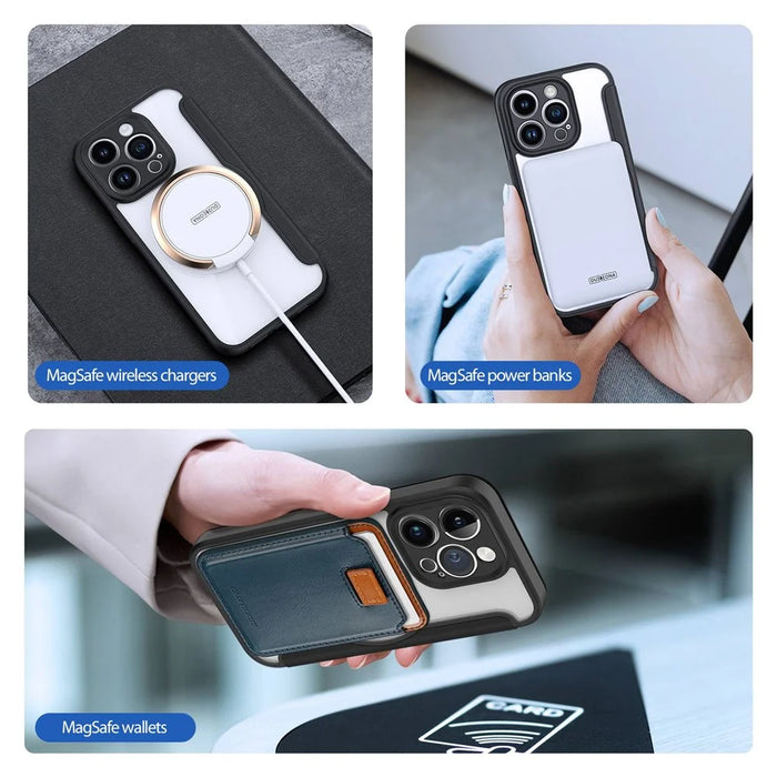 For iPhone 14 Pro Leather Case DUX DUCIS Skin X Pro Series Flip Cover Compatible with MagSafe - Black - 5