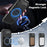 R-JUST For iPhone 17 Pro Max Case Compatible with MagSafe TPU + Metal Kickstand Phone Cover with Tempered Glass Film - Black - 5