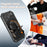 R-JUST For iPhone 17 Pro Max Case Compatible with MagSafe TPU + Metal Kickstand Phone Cover with Tempered Glass Film - Black - 6