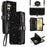 ASUWISH For Samsung Galaxy S24 FE Case 10 Card Holder Glitter Leather Phone Cover with Crossbody Strap - Black - 1