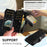 ASUWISH For Samsung Galaxy S24 FE Case 10 Card Holder Glitter Leather Phone Cover with Crossbody Strap - Black - 4