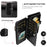 ASUWISH For Samsung Galaxy S24 FE Case 10 Card Holder Glitter Leather Phone Cover with Crossbody Strap - Black - 5