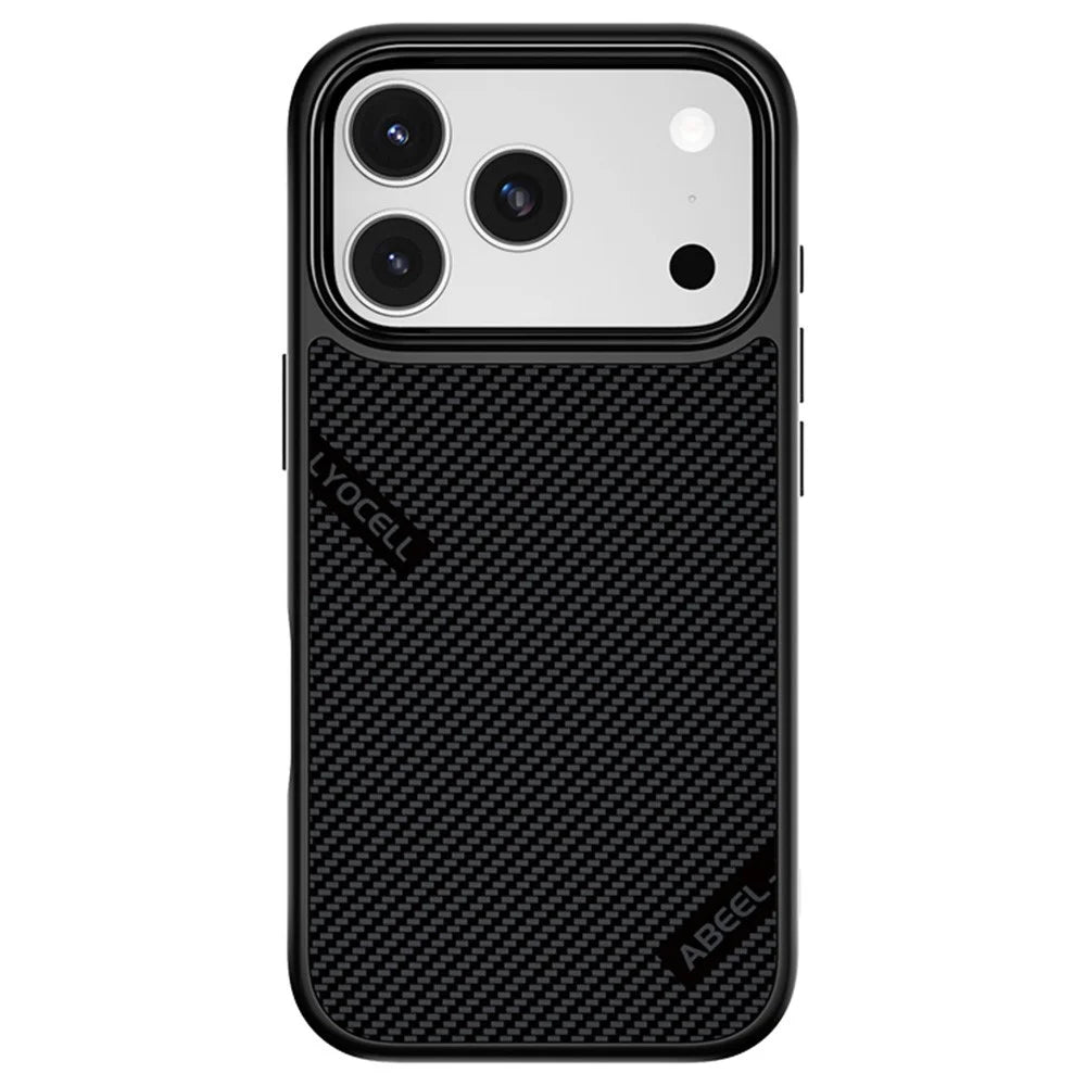 ABEEL CF-Lyocell Series For iPhone 18 Pro / 17 Pro Case Compatible with MagSafe Microfiber + PC + E-TPU Phone Cover - No.1 - 1