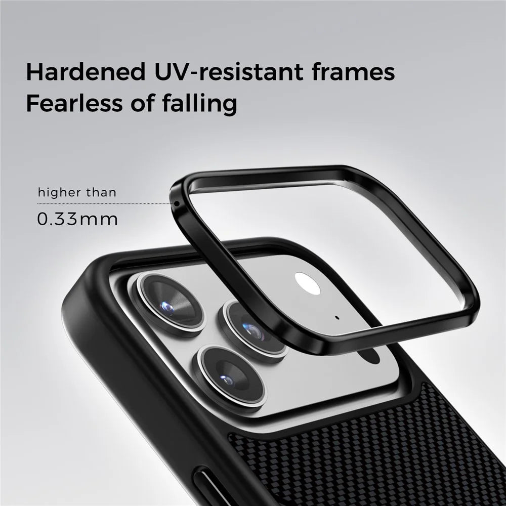 ABEEL CF-Lyocell Series For iPhone 18 Pro / 17 Pro Case Compatible with MagSafe Microfiber + PC + E-TPU Phone Cover - No.1 - 4