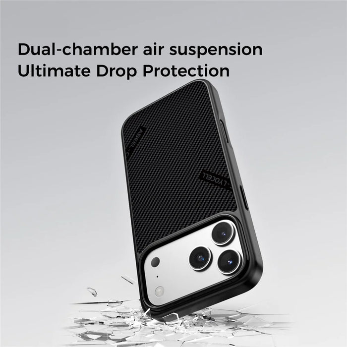 ABEEL CF-Lyocell Series For iPhone 18 Pro Max / 17 Pro Max Case Compatible with MagSafe Microfiber + PC + E-TPU Phone Cover - No.1 - 3