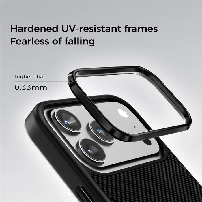 ABEEL CF-Lyocell Series For iPhone 18 Pro Max / 17 Pro Max Case Compatible with MagSafe Microfiber + PC + E-TPU Phone Cover - No.1 - 4
