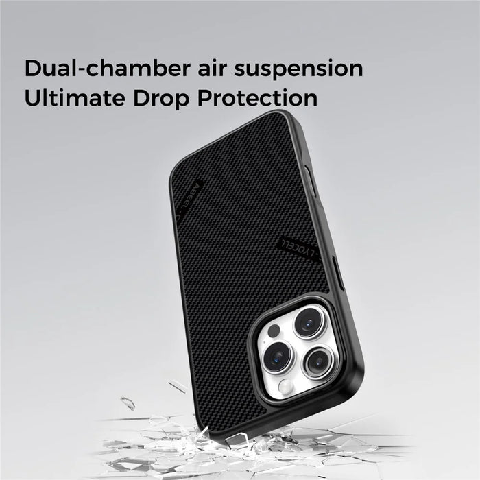 ABEEL CF-Lyocell Series For iPhone 16 Pro Max Case Compatible with MagSafe Microfiber + PC + E-TPU Phone Cover - No.1 - 3