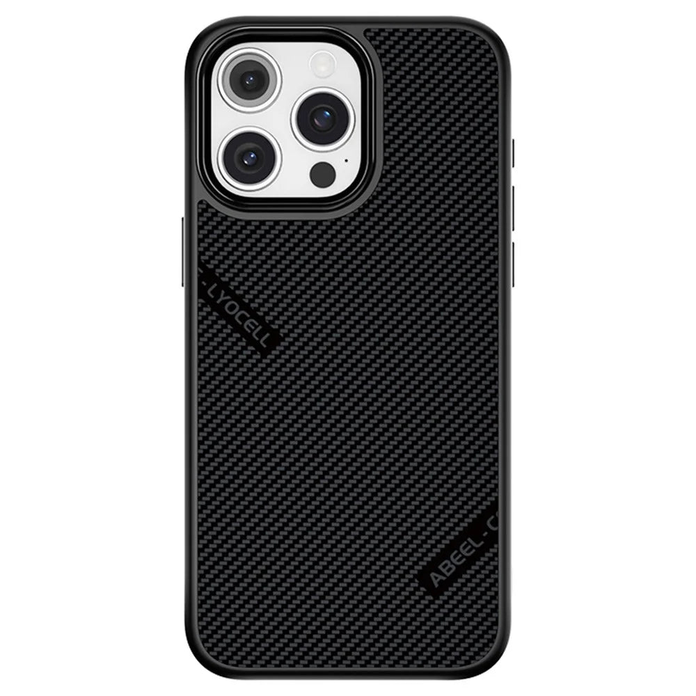 ABEEL CF-Lyocell Series For iPhone 15 Pro Max Case Compatible with MagSafe Microfiber + PC + E-TPU Phone Cover - No.1 - 1