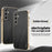 KADEM For Samsung Galaxy S25 FE Case Electroplating Silk Texture PU + TPU Phone Back Cover - Black - 2