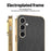 KADEM For Samsung Galaxy S25 FE Case Electroplating Silk Texture PU + TPU Phone Back Cover - Black - 3