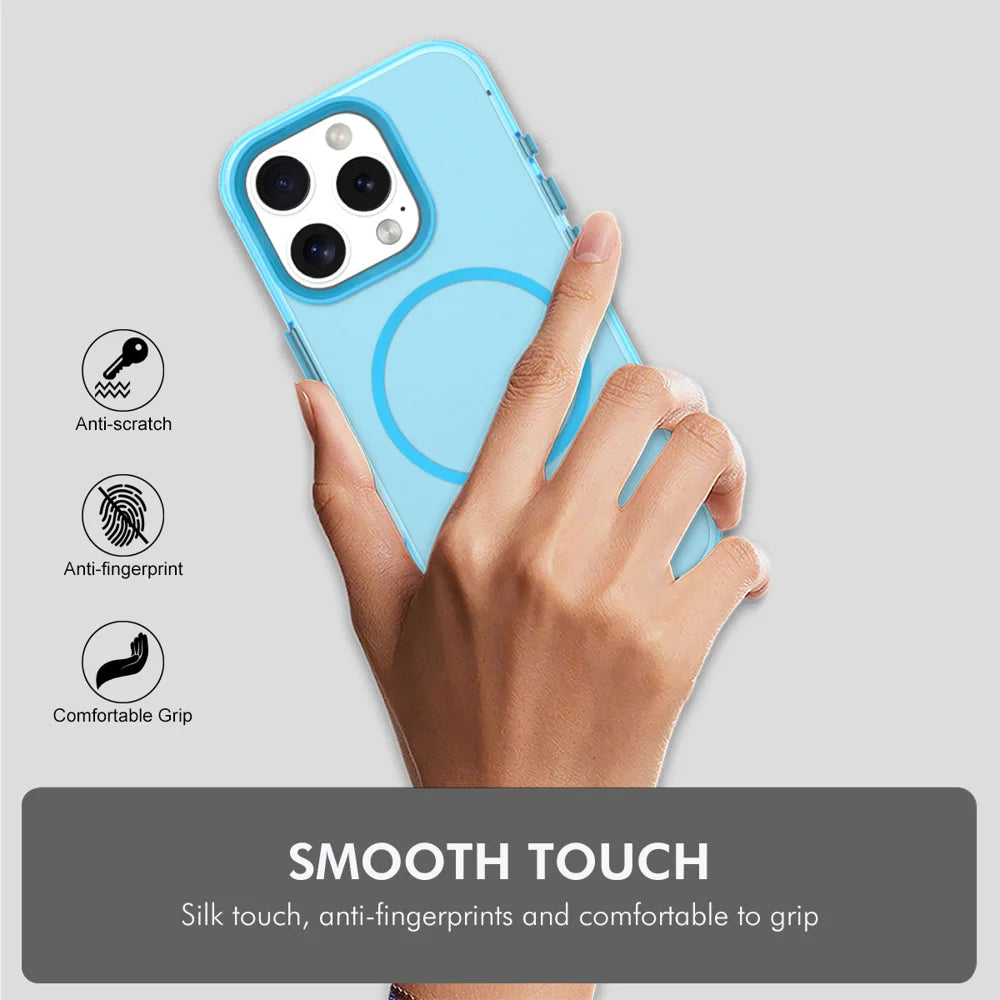 ENKAY HAT PRINCE For iPhone 15 Pro Case with 9H Tempered Glass   PC TPU Phone Cover Compatible with MagSafe - White - 6