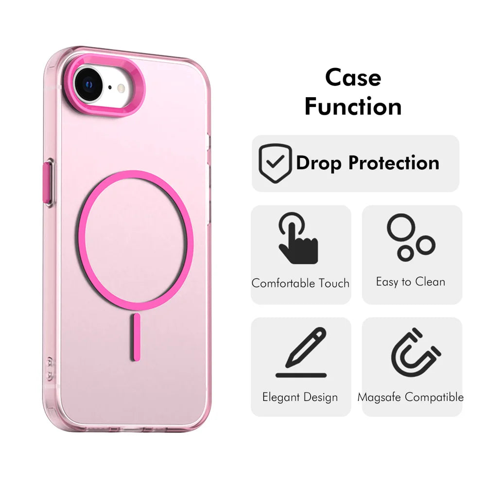 ENKAY HAT PRINCE For iPhone 17e / 16e Case with 9H Tempered Glass   PC TPU Phone Cover Compatible with MagSafe - White - 2
