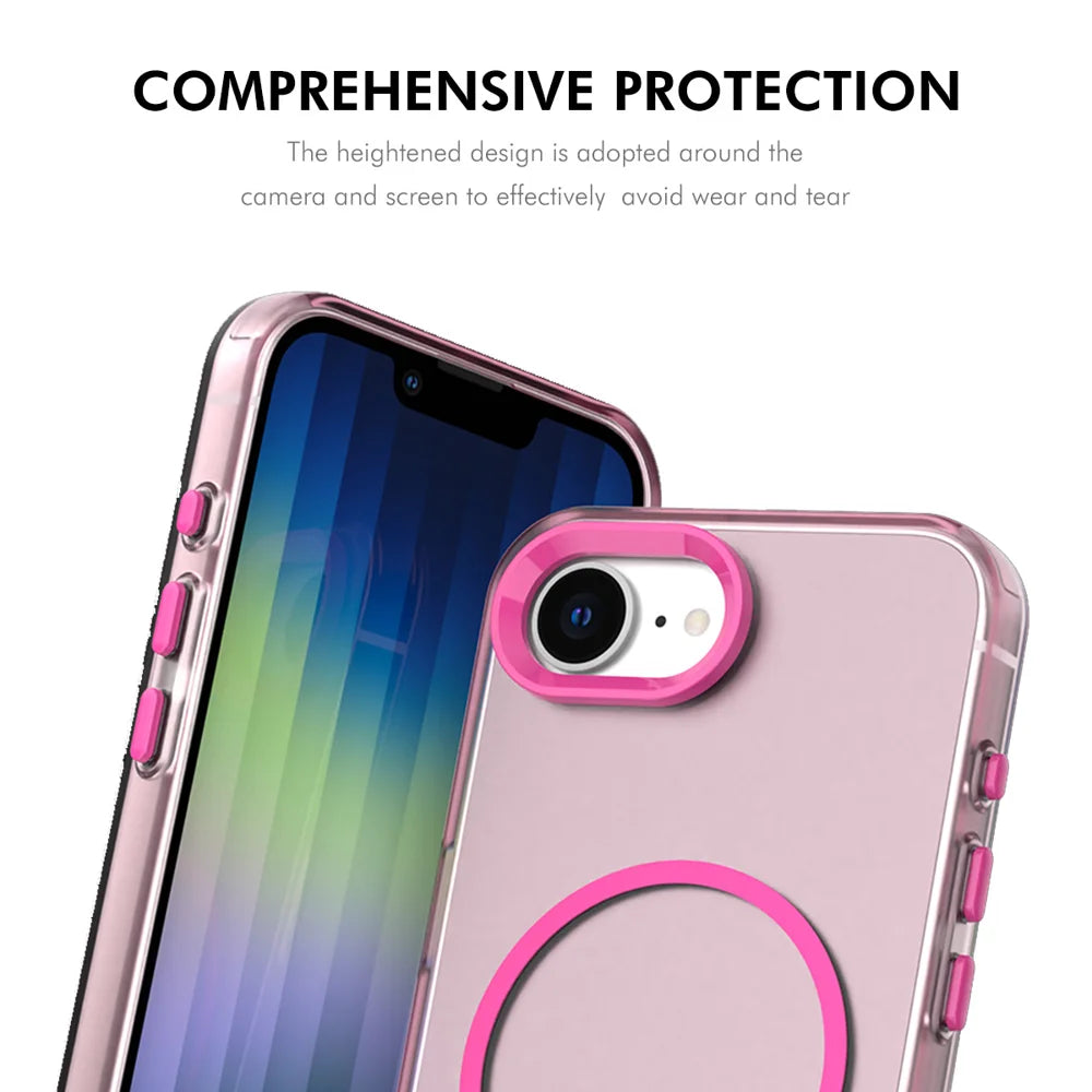 ENKAY HAT PRINCE For iPhone 17e / 16e Case with 9H Tempered Glass   PC TPU Phone Cover Compatible with MagSafe - White - 4