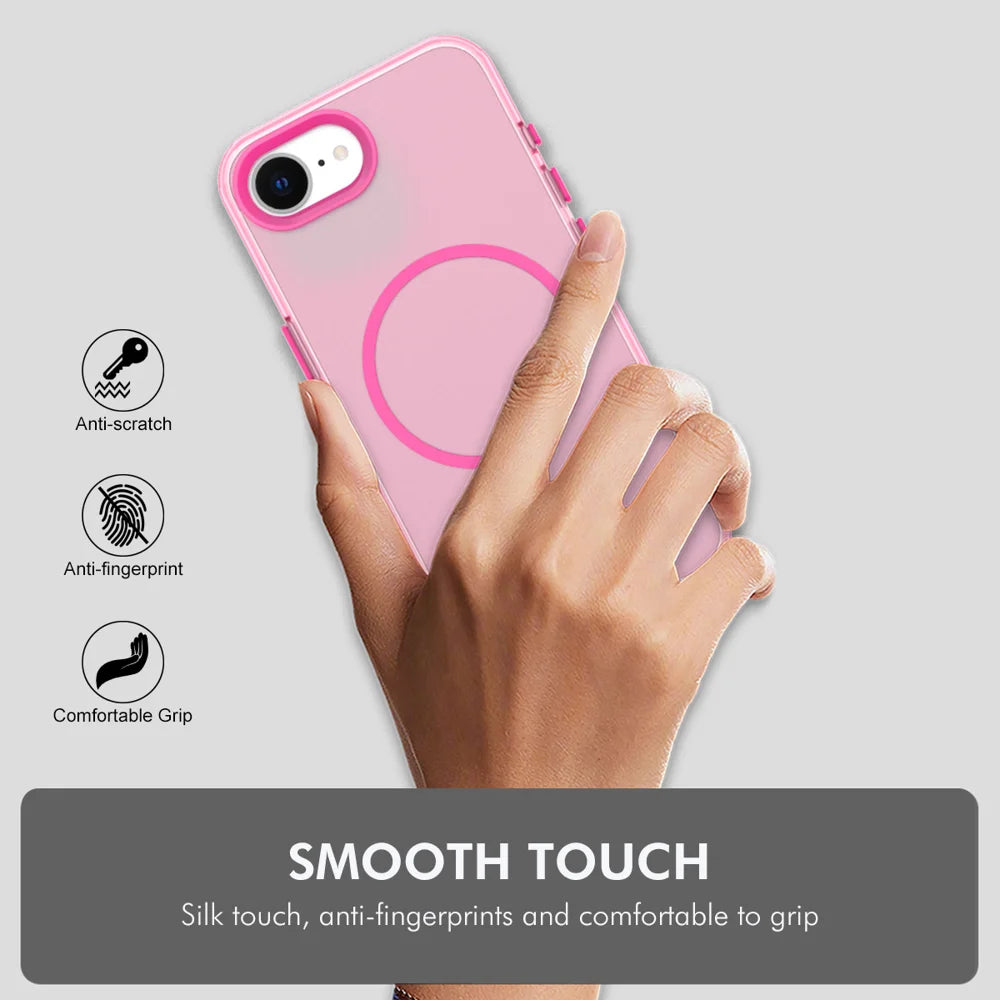 ENKAY HAT PRINCE For iPhone 17e / 16e Case with 9H Tempered Glass   PC TPU Phone Cover Compatible with MagSafe - White - 6