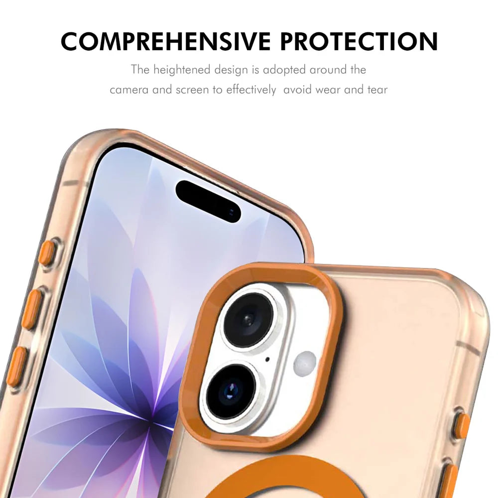 ENKAY HAT PRINCE For iPhone 16 Plus Case with 9H Tempered Glass   PC TPU Phone Cover Compatible with MagSafe - White - 4