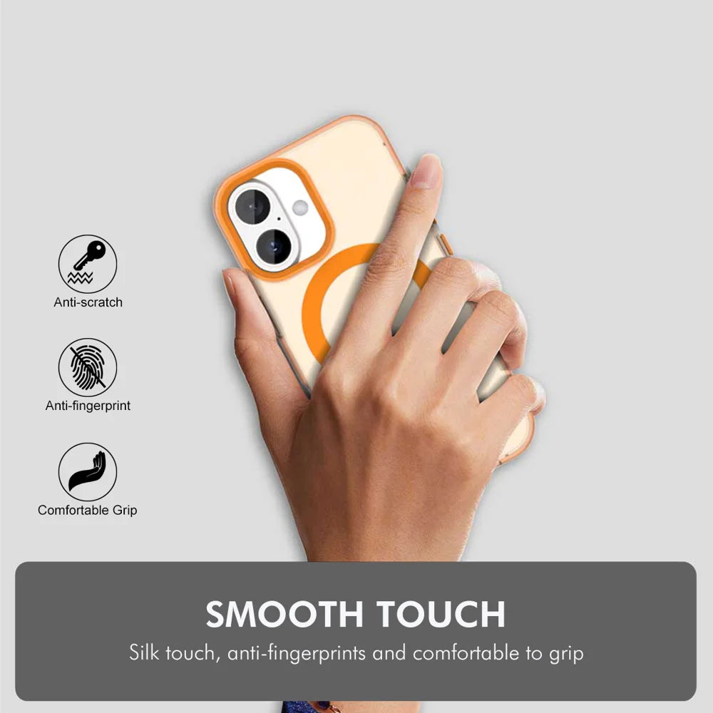 ENKAY HAT PRINCE For iPhone 16 Plus Case with 9H Tempered Glass   PC TPU Phone Cover Compatible with MagSafe - White - 6