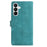For Samsung Galaxy S26 Case Garden Imprinted PU Leather Wallet Phone Cover with Wrist Strap - Green - 2