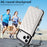 For iPhone 18 Pro Max / 17 Pro Max Case Card Bag Kickstand Leather Coated TPU Phone Cover with Wrist Strap - White - 4