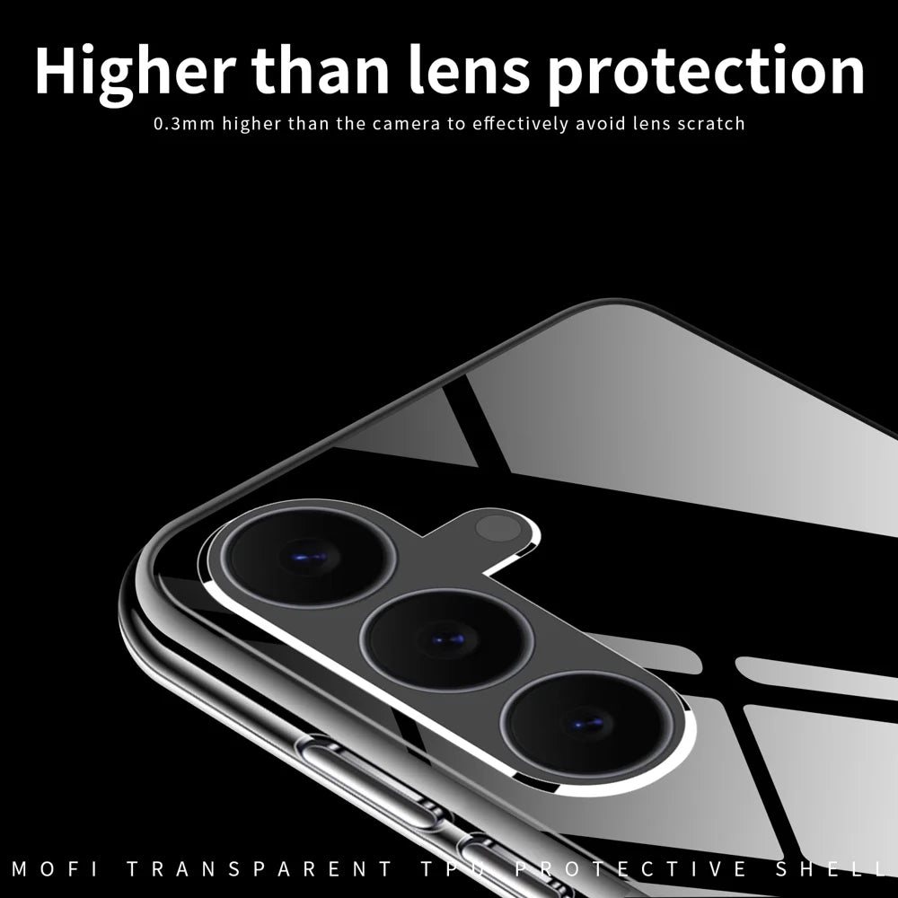 MOFI For Samsung Galaxy S25 FE Clear Phone Case  Ultra-Thin TPU Phone Back Cover - Transparent - 3