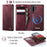 CASEME For Samsung Galaxy A18 5G / A18 4G / A17 5G / A17 4G Magnetic Case  C49 RFID Blocking Detachable Wallet Leather Phone Cover - Red - 2