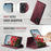 CASEME For Samsung Galaxy A18 5G / A18 4G / A17 5G / A17 4G Magnetic Case  C49 RFID Blocking Detachable Wallet Leather Phone Cover - Red - 5