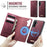 CASEME For Samsung Galaxy A18 5G / A18 4G / A17 5G / A17 4G Magnetic Case  C49 RFID Blocking Detachable Wallet Leather Phone Cover - Red - 6