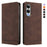 For Samsung Galaxy S25 Edge Case RINACASIS RC23 RFID Blocking Wallet Stand PU Leather Phone Cover - Brown - 1