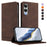 For Samsung Galaxy S25 Edge Case RINACASIS RC23 RFID Blocking Wallet Stand PU Leather Phone Cover - Brown - 2