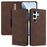 For Samsung Galaxy S25 Ultra Case RINACASIS RC23 RFID Blocking Wallet Stand PU Leather Phone Cover - Brown - 3