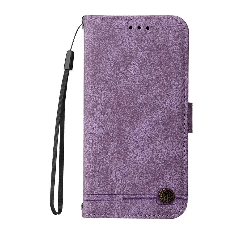 For vivo X300 Pro 5G Leather Wallet Cases Skin Touch Phone Cover Stand with Strap - Purple - 5