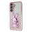 For Samsung Galaxy A26 5G Case Electroplating Glitter Rabbit PC + TPU Phone Cover with Kickstand - Pink - 3