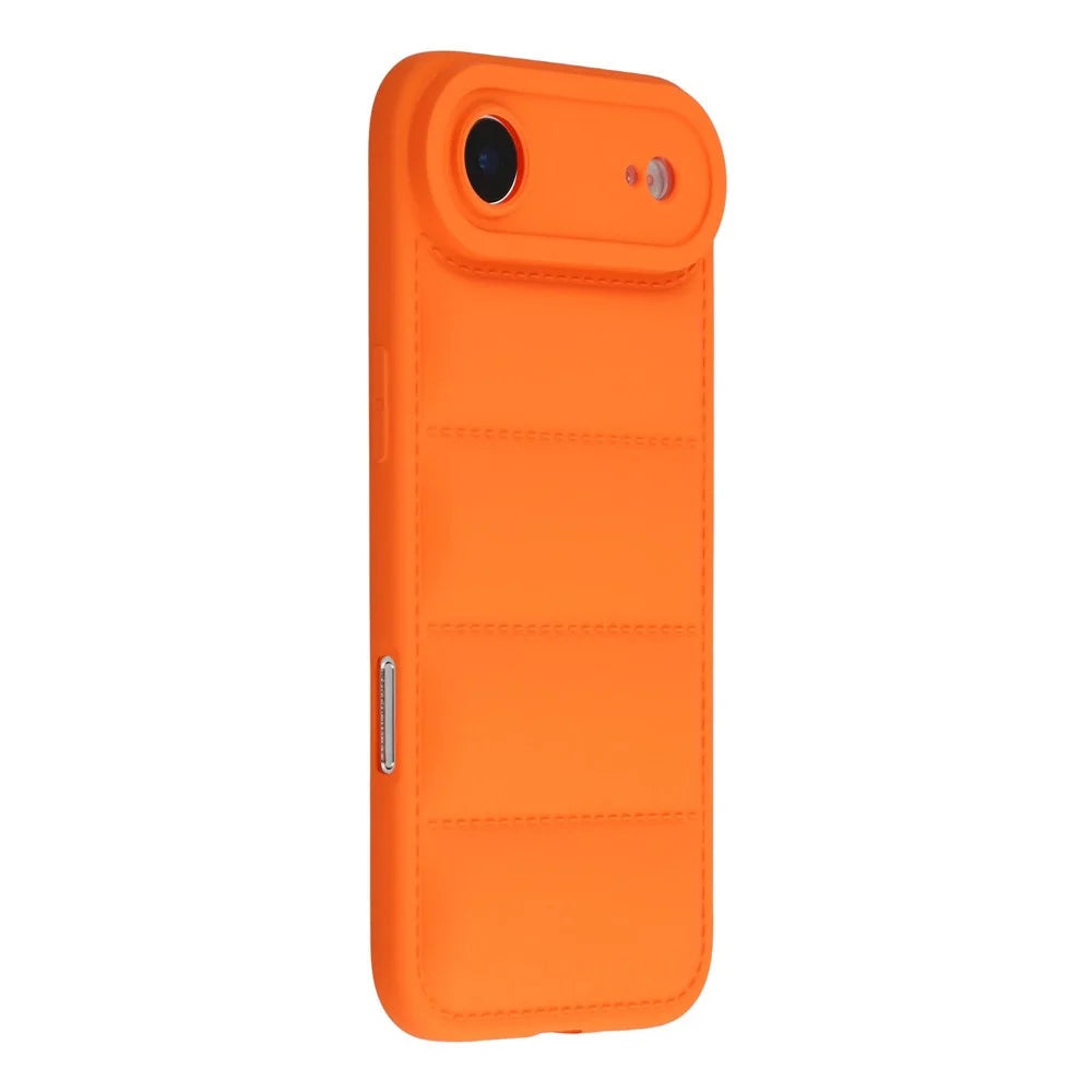 For iPhone Air TPU Case Down Jacket Design Shock-Absorbent Phone Protector - Orange - 1