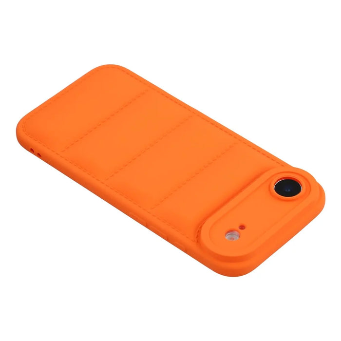 For iPhone Air TPU Case Down Jacket Design Shock-Absorbent Phone Protector - Orange - 4