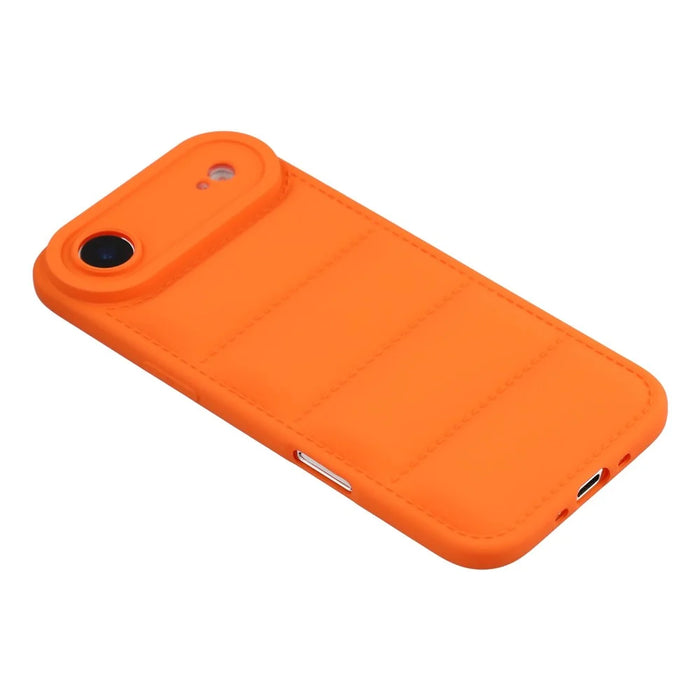 For iPhone Air TPU Case Down Jacket Design Shock-Absorbent Phone Protector - Orange - 5