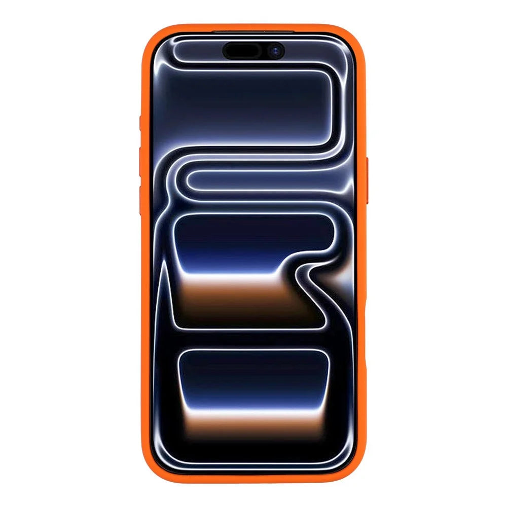 MUTURAL For iPhone 17 Pro Case Compatible with MagSafe Liquid Silicone + PC Back Cover with Metal Camera Frame - Orange - 2