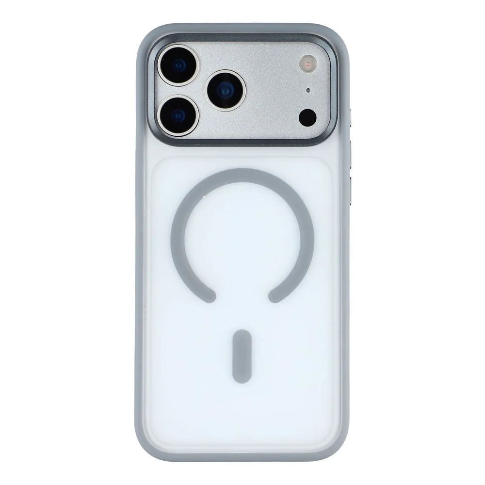 MUTURAL For iPhone 17 Pro Max Case Compatible with MagSafe TPU + PC Phone Cover with Metal Camera Frame - Dark Grey - 3