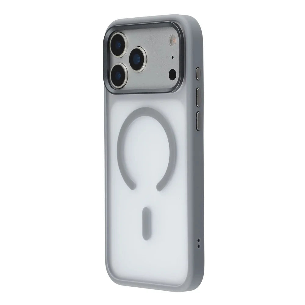 MUTURAL For iPhone 17 Pro Max Case Compatible with MagSafe TPU + PC Phone Cover with Metal Camera Frame - Dark Grey - 4