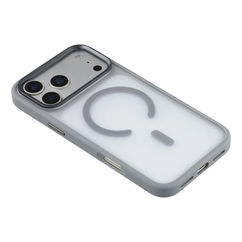 MUTURAL For iPhone 17 Pro Max Case Compatible with MagSafe TPU + PC Phone Cover with Metal Camera Frame - Dark Grey - 5