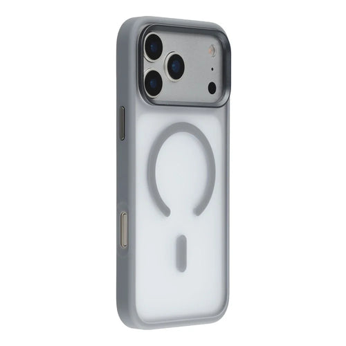 MUTURAL For iPhone 17 Pro Case Compatible with MagSafe TPU + PC Phone Cover with Metal Camera Frame - Dark Grey - 1