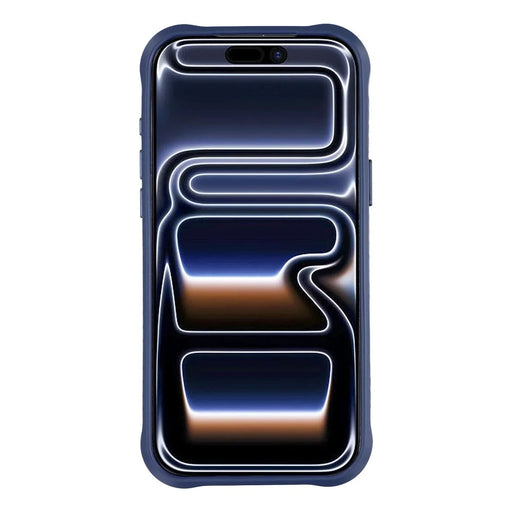 MUTURAL For iPhone 17 Pro Magnetic Case Leather Coated TPU + PC Phone Cover with Metal Camera Frame - Dark Blue - 2
