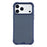 MUTURAL For iPhone 17 Pro Magnetic Case Leather Coated TPU + PC Phone Cover with Metal Camera Frame - Dark Blue - 3