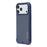 MUTURAL For iPhone 17 Pro Magnetic Case Leather Coated TPU + PC Phone Cover with Metal Camera Frame - Dark Blue - 4