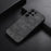 For Samsung Galaxy S23 Ultra Phone Protector Shell, Textured PU Leather Coated PC+TPU Phone Cover - Black - 2
