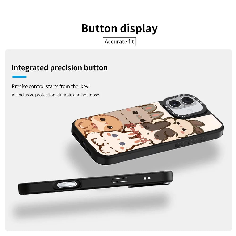 For iPhone 17 Case Compatible with MagSafe Pattern Printing TPU PC High Aluminium-silicon Glass Phone Cover - Style A - 4
