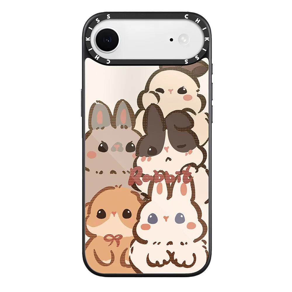 For iPhone Air Case Compatible with MagSafe Pattern Printing TPU PC High Aluminium-silicon Glass Phone Cover - Style A - 1
